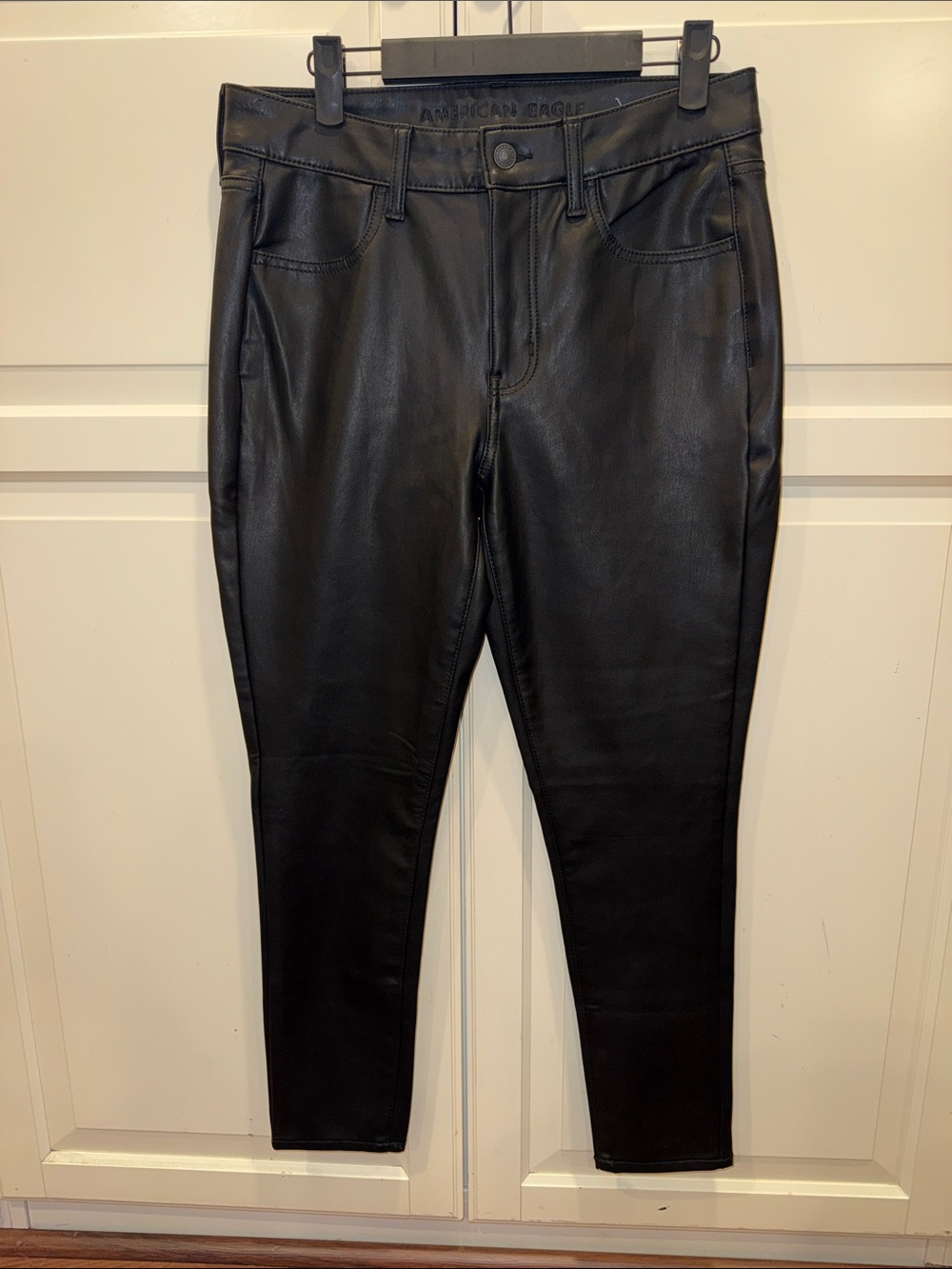 American Eagle Faux Leather Skinny Pants